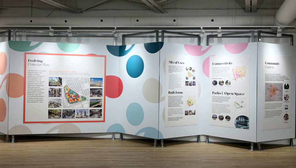 Cloverdale Common rebranding architectural exhibit